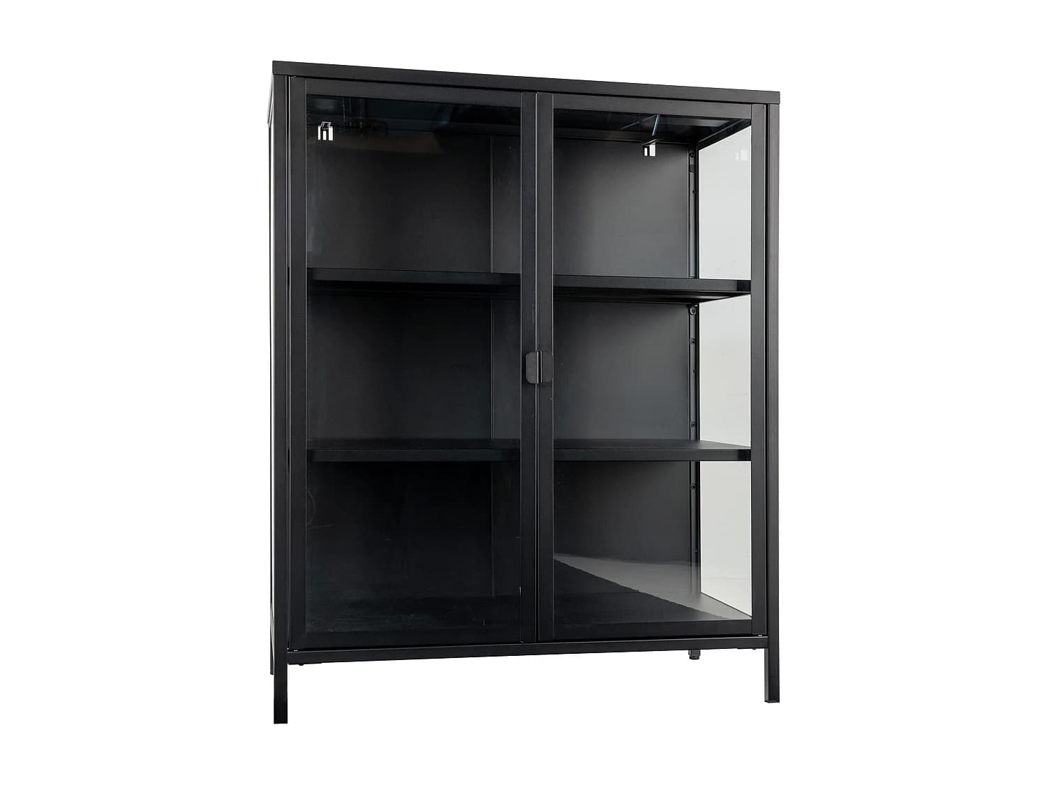 Brisbane Armoire vitrine, hauteur 101,5 cm, noir.