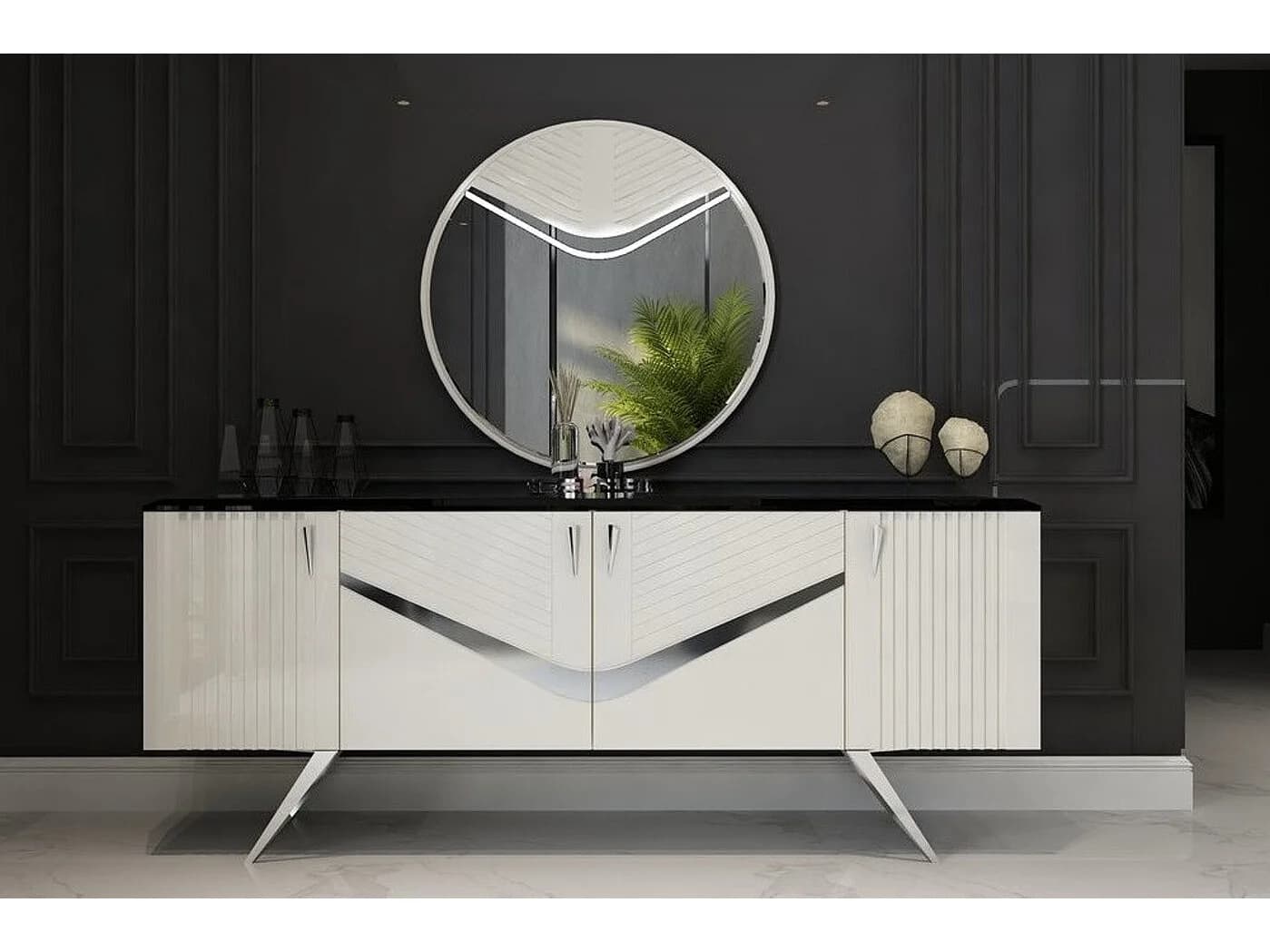 Buffet ANGEL 4portes 207 cm blanc