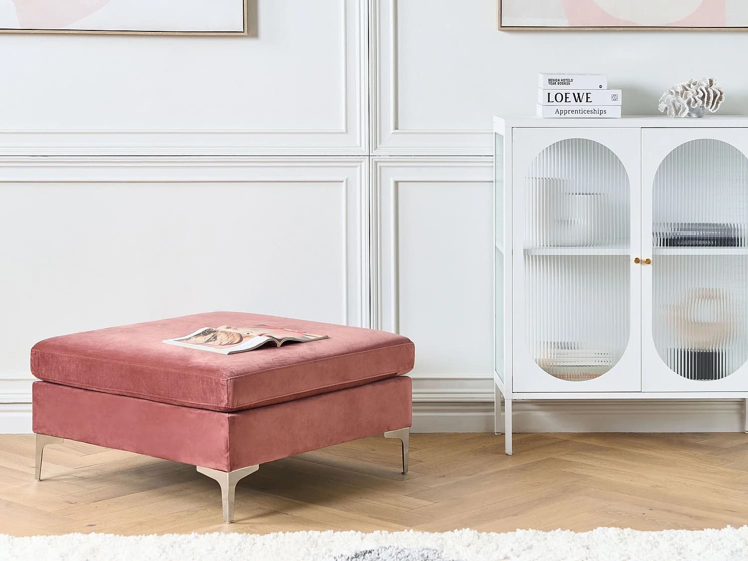 Ottoman EVJA Velours Rose
